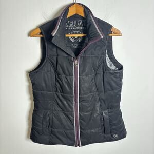 Ariat International Women’s Black Quilted Puffer Vest Fit For A Rider Size L